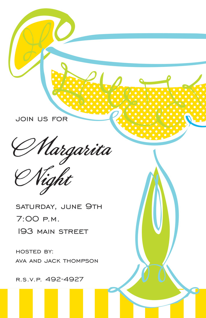 Swirl Margarita Invitations