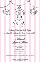 Lavender Hanging Wild Sexy Lingerie Invitations