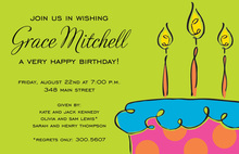 Memorable Sweet Birthday Cake Invitation