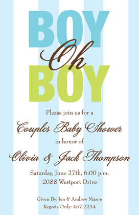 Oh Baby Text Invitations
