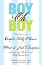 Antique Blue Frame Invitations