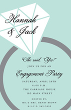 Swirl Rings Engagement Invitations