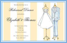 Luxurious Couple Dress Forms Wedding Invitations