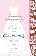 Wedding Dress Bouquet Invitation