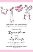 Lavender Hanging Wild Sexy Lingerie Invitations