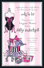 Naughty Nighty Lingerie Gifts Invitation