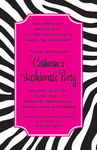 Wild Black Zebra Night Out Invitations