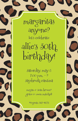 Leopard Pink Invitation