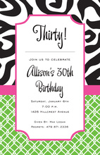 Formal Green Arbor Border Invitation