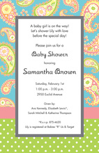 Exquisite Melon Paisley Invitations