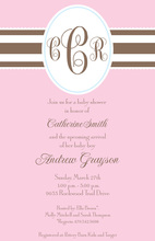 Pink Floral Mason Jars Burlap Border Invitations