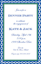 Navy Linked Chain Invitations