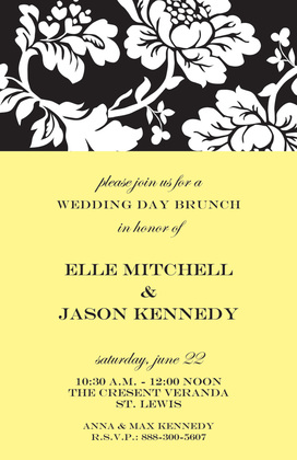 Modern Minimalist Floral Invitations