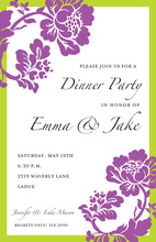 Flora Grape Invitations