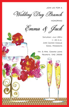 Champagne Watercolor Bubbles Invitation