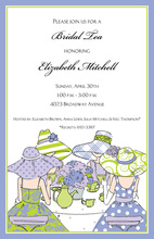 Girly Tea Party Get Together Invitations