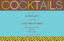 Champagne Cheers Anniversary Cocktail Invitations