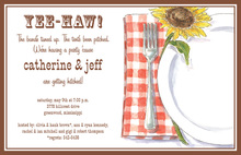 Sunflower Cake Shower Invitations