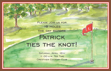 Golf Mix Plaid Borders Invitation