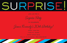 Surprisely SURPRISE! Stripe Invitations