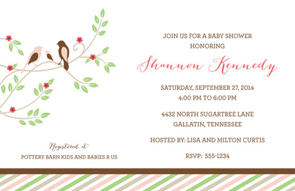 Baby Boy Robin Nest Shower Invitations