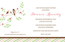 Robin's Nest Baby Girl Shower Invitations