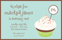 Guy Cupcake Invitation