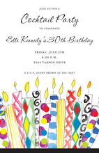 Festive Crazy Birthday Candles Invitation