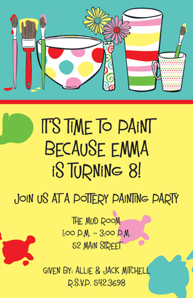 Painting Pottery Tools  Invitation