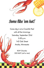 Blue Stripes Lobster Dinner Invitations