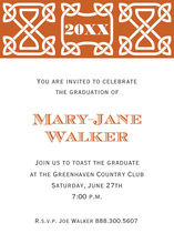Burnt Orange Celtic Invitations