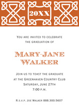 Burnt Orange Celtic Invitations