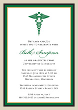 Hunter Khaki Medical Study Graduation Invitations