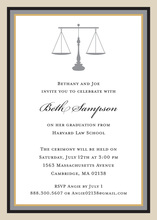 Gray Khaki Law Graduation Study Invitations