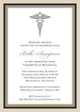 Gray Khaki Medical Study Graduation Invitations