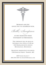 Gray Khaki Medical Study Graduation Invitations