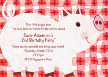 Pig Out Polka Dots Invitation