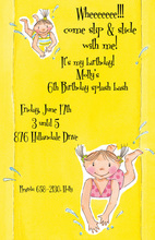 Slip Slide Girl Invitation