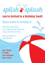 Splish Splash Birthday Bash Invitations