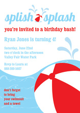 Tiny Bubbles Pool Lifesaver Invitations