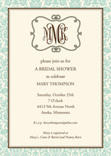 Fancy Antique Scroll Invitation