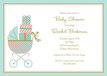 Baby Buggy Gender Neutral Baby Shower Invites