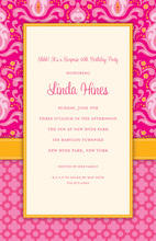 Pink Paisley Invitation