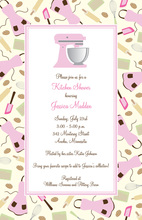 Making Chocolate Chip Cookies Border Invitations