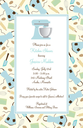 Making Chocolate Chip Cookies Border Invitations