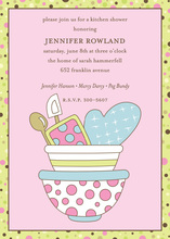 Oven Mitten Bowls Kitchen Party Shower Invitations