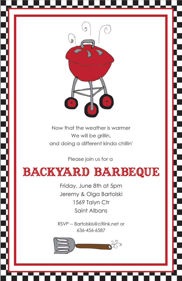 Grilling Out This Summer Invitations