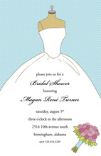 Wedding Dress Bouquet Invitation