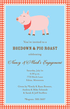 Celebrating Bandana Pig Party Invitations