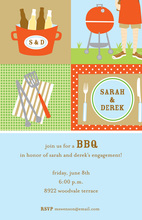 BBQ Graduation Girl Invitations